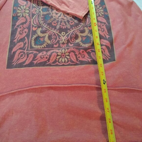 JC fits. inc women's XS bohemian tunic top pale pumpkin distressed coloring - Picture 6 of 14